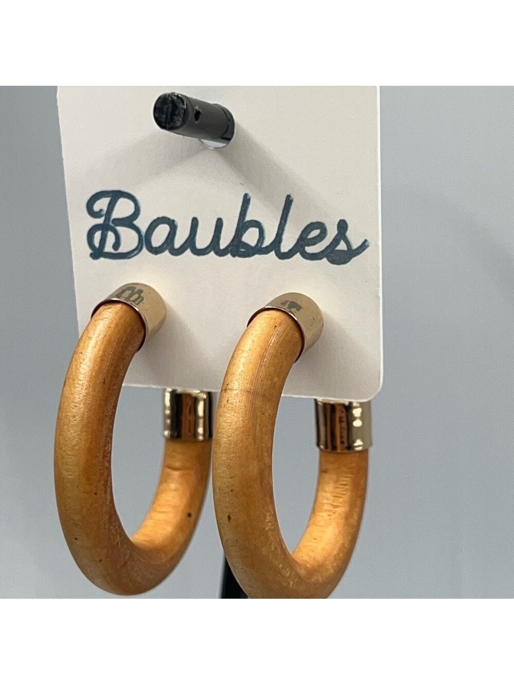 Wooden Hoop Earrings
